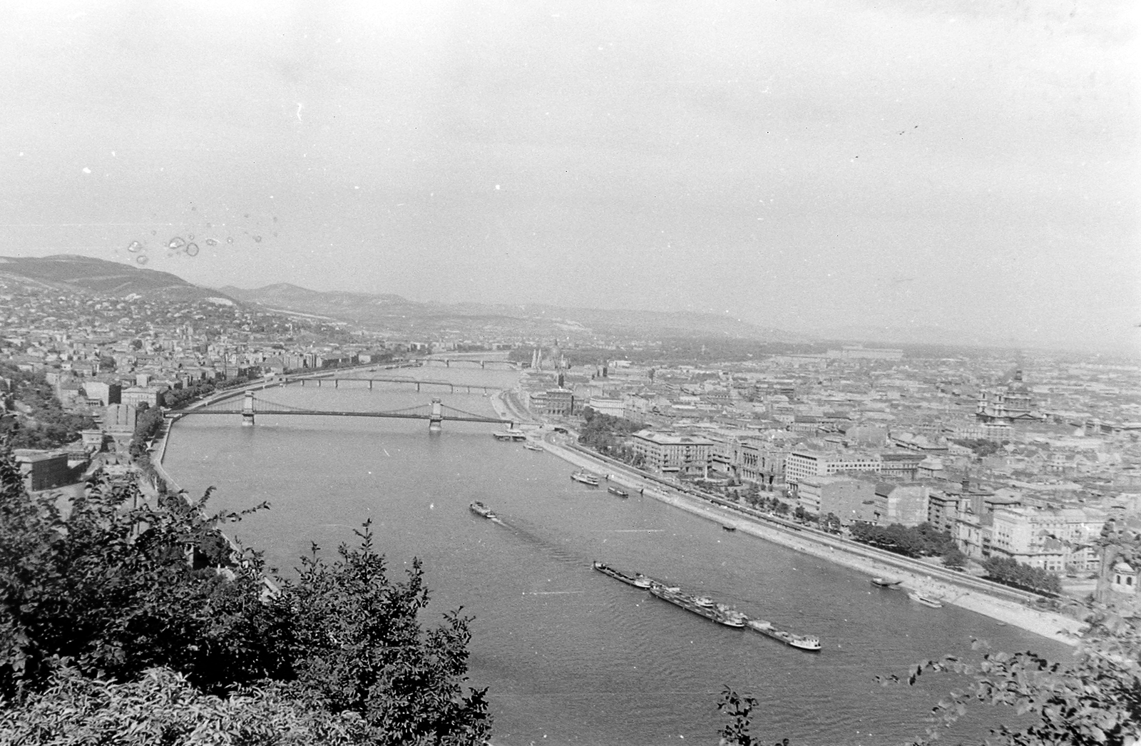 Hungary, Budapest I., látkép a Gellérthegyről., 1958, Szent-tamási Mihály, Budapest, Fortepan #14329