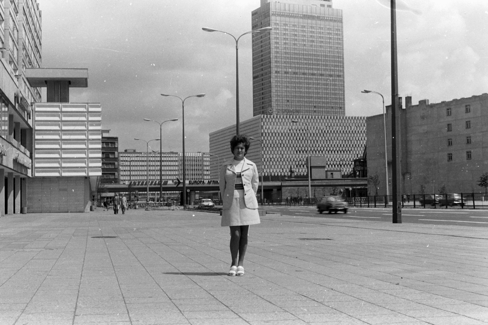 Germany, Berlin, Kelet-Berlin, Karl-Liebknecht-Strasse a Dircksenstrasse felé nézve., 1974, Chuckyeager tumblr, hotel, GDR, East-Berlin, Fortepan #143638