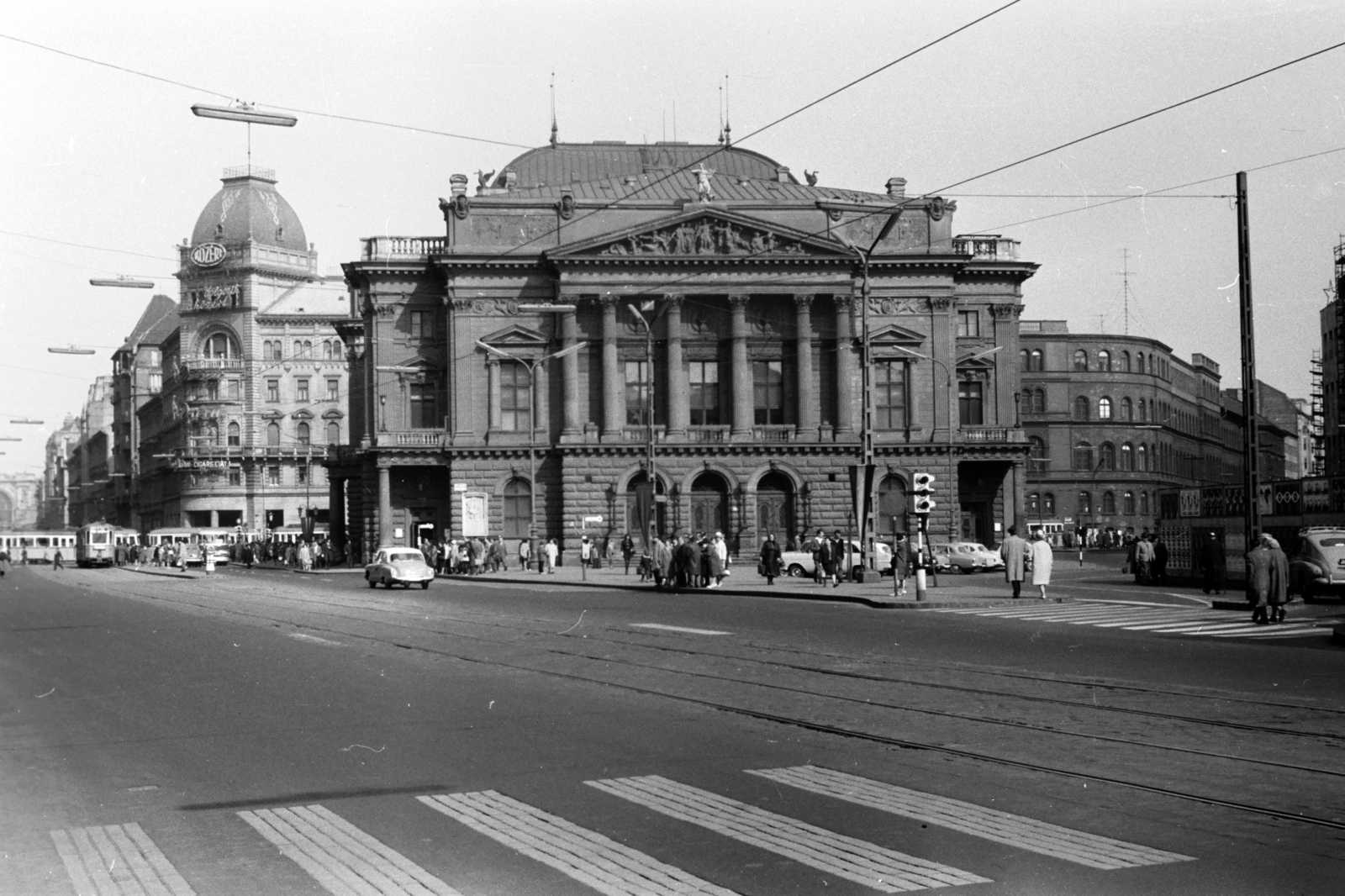 Hungary, Budapest VIII., Blaha Lujza tér, Nemzeti Színház., 1963, Chuckyeager tumblr, Budapest, Fortepan #143642