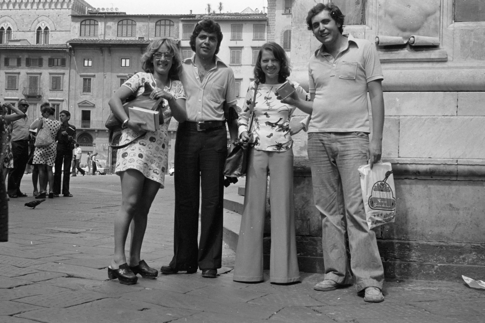 Italy, Florence, Piazza della Signoria., 1974, Chuckyeager tumblr, Fortepan #143686