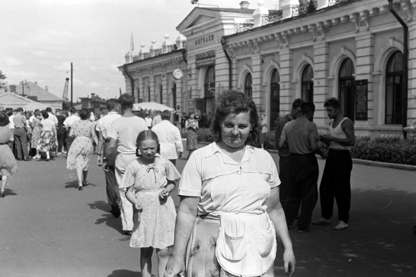 Belarus, Mogilev, pályaudvar., 1959, Chuckyeager tumblr, Soviet Union, train station, train station, t-shirt, Fortepan #143763