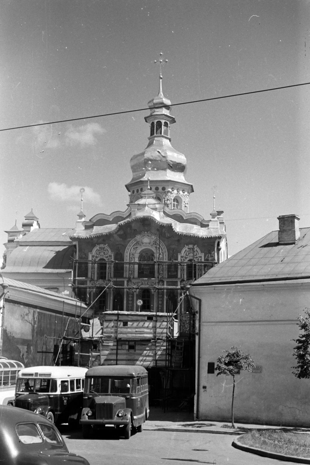 Ukrajna, Kijev, Pecserszka Lavra barlangkolostor, Szentháromság-kapu temploma., 1959, Chuckyeager tumblr, Szovjetunió, templom, barokk-stílus, Orosz ortodox egyház, Fortepan #143768