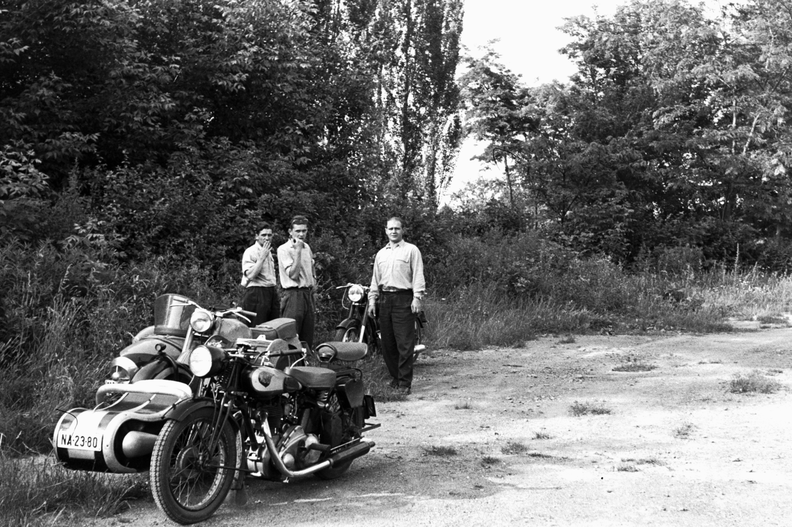 1960, Chuckyeager tumblr, oldalkocsis motorkerékpár, NSU-márka, rendszám, Fortepan #143851