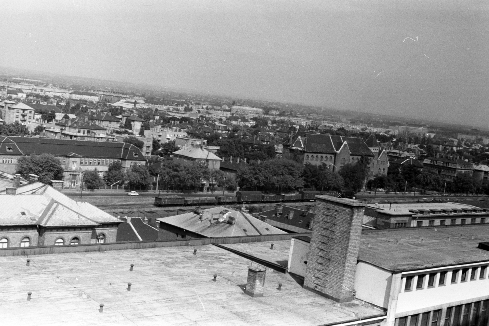 Hungary, Budapest XIV., kilátás a Mexikói út felé az Erzsébet királyné útja 1/c alatti irodaházból., 1966, Chuckyeager tumblr, Budapest, Fortepan #143869