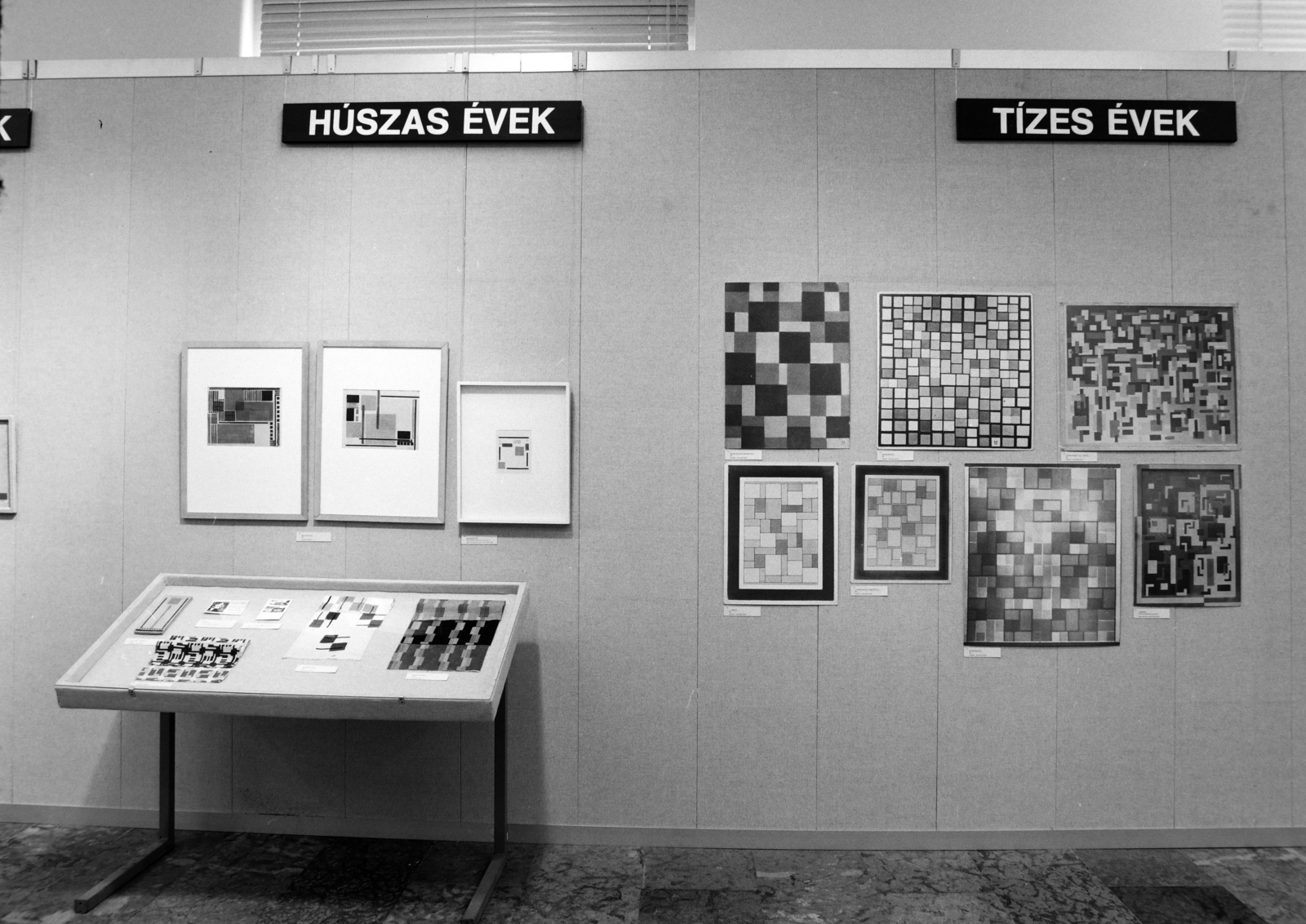 "Kisfaludy-Stróbl Zsigmond kiállítás", 1984, Magyar Nemzeti Galéria/Adattári Gyűjtemény, modern art, geometry, Fortepan #145426