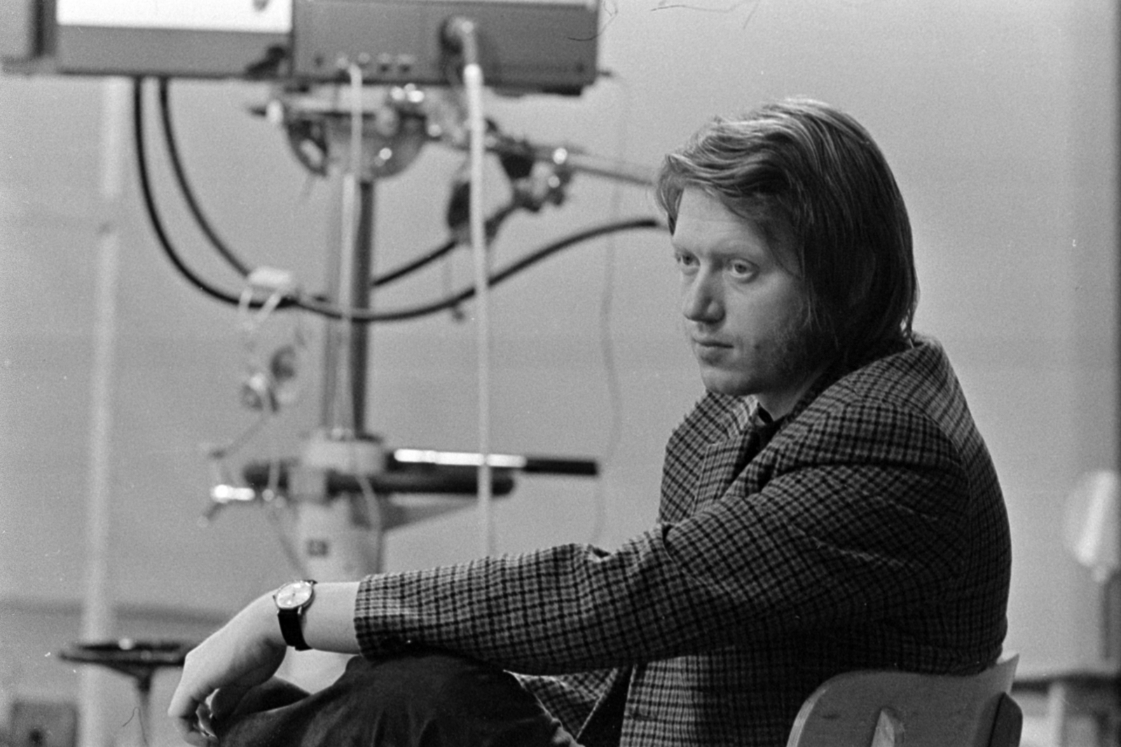 1975, Szalay Zoltán, television camera, jacket, Fortepan #147202
