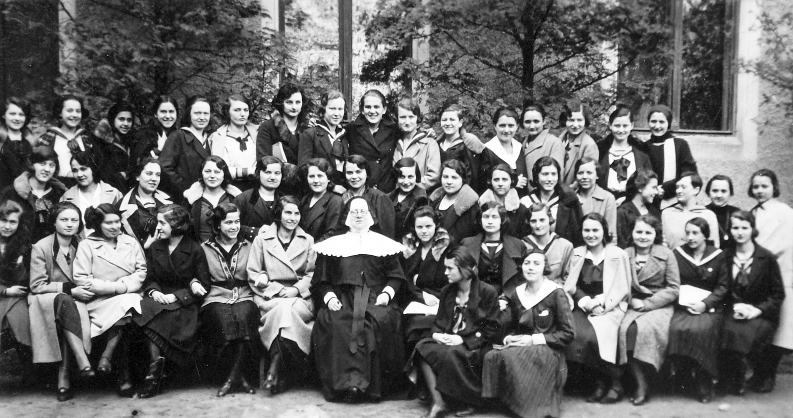 1934, Négyesi Pál, class photo, nun, girls' class, teacher, Fortepan #14729