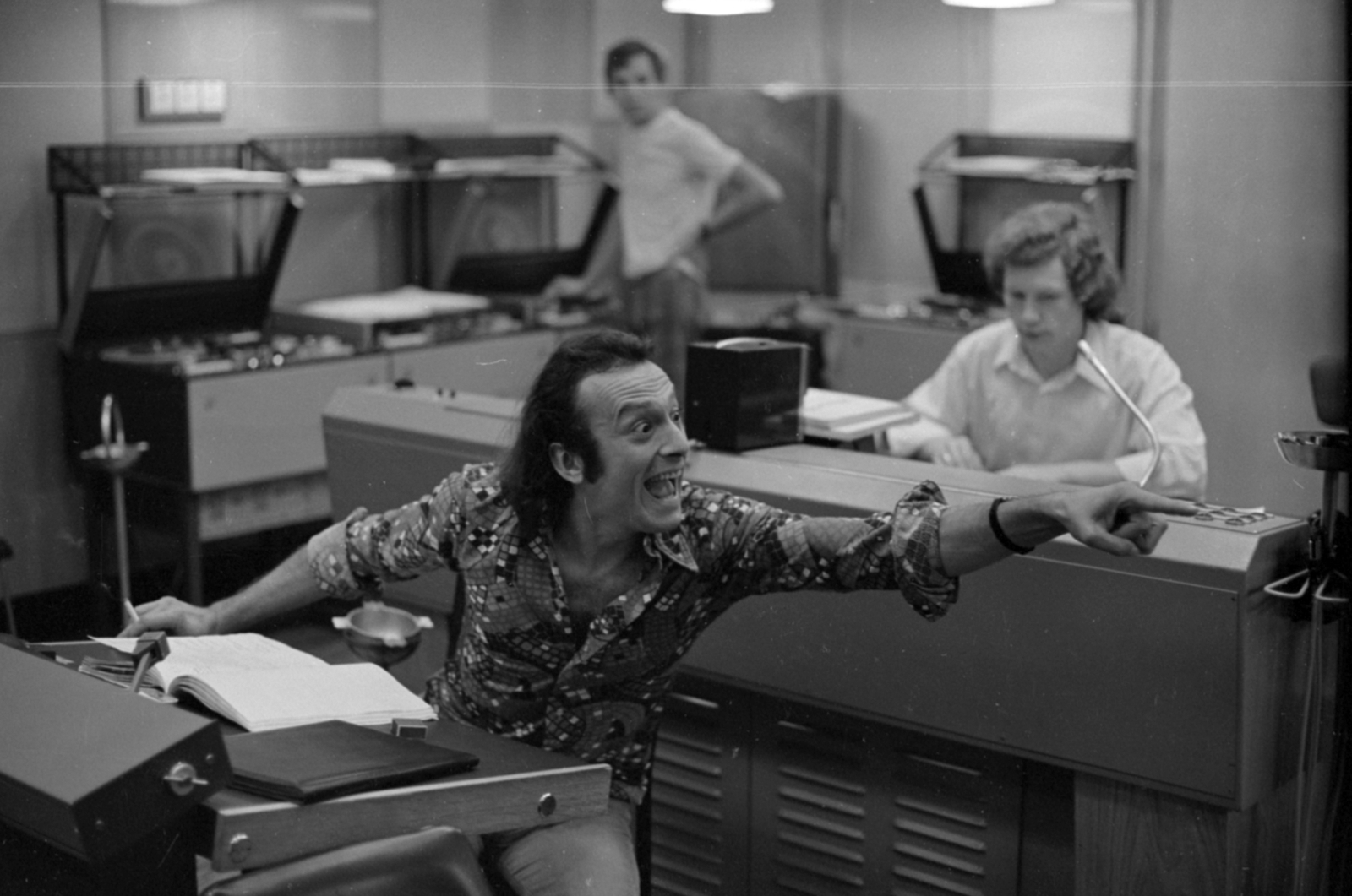 Hungary, Budapest VIII., Magyar Rádió, Orbán Tibor színész-rendező maga írta és maga is rendezi a rádió kisérleti stúdiójának "Az argonauták" című sztereó-hangjátékát., 1974, Szalay Zoltán, Budapest, Hungarian Radio, Fortepan #147503