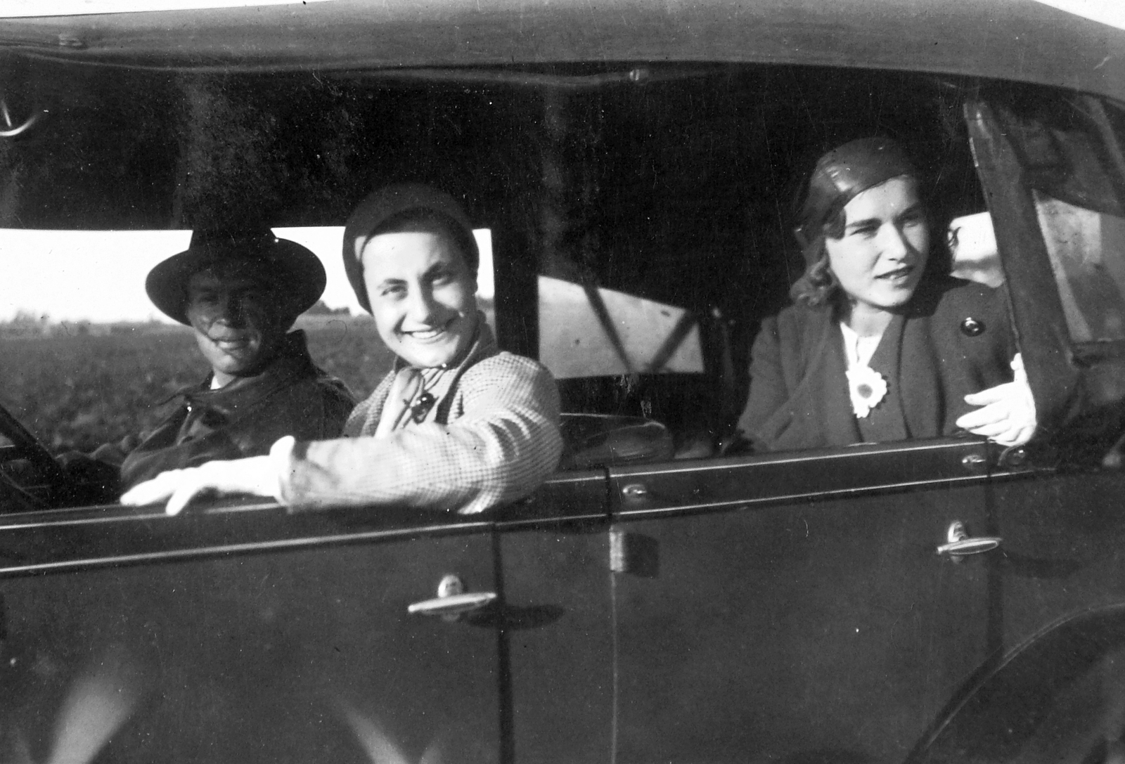 1936, Négyesi Pál, smile, girls'n'cars, Fortepan #14754