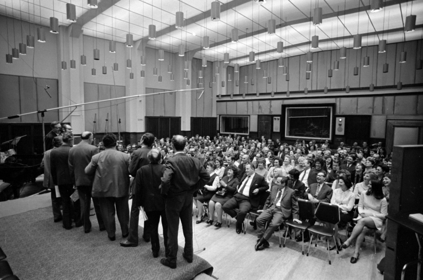 Hungary, Budapest VIII., a Magyar Rádió 6-os stúdiója., 1979, Szalay Zoltán, audience, Budapest, Hungarian Radio, Fortepan #147793