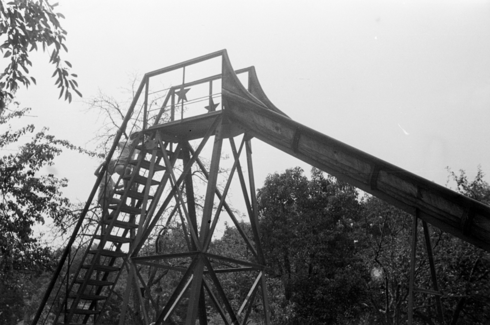 1950, Barbjerik Ferenc, playground slide, Fortepan #148340
