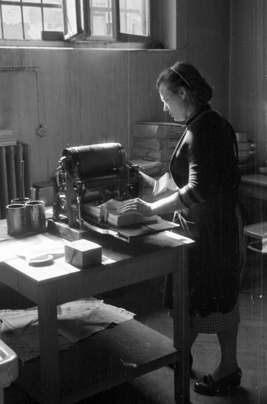 1955, Barbjerik Ferenc, woman, printer, Fortepan #148408