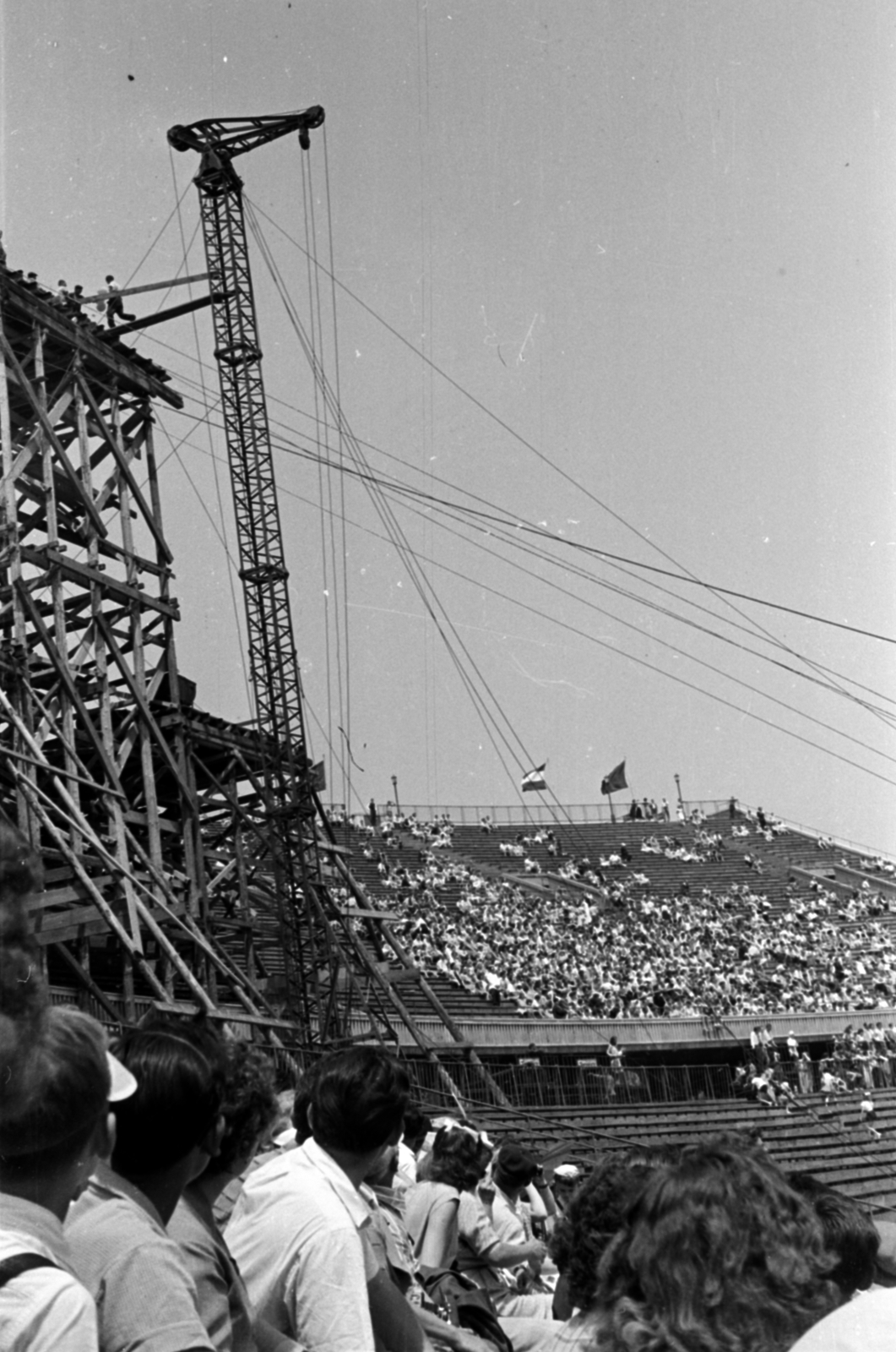 Hungary, Népstadion, Budapest XIV., a felvétel a Béke és Barátság sportünnepély főpróbája alkalmával készült, 1959. június 18-án., 1959, Barbjerik Ferenc, Budapest, Fortepan #148455