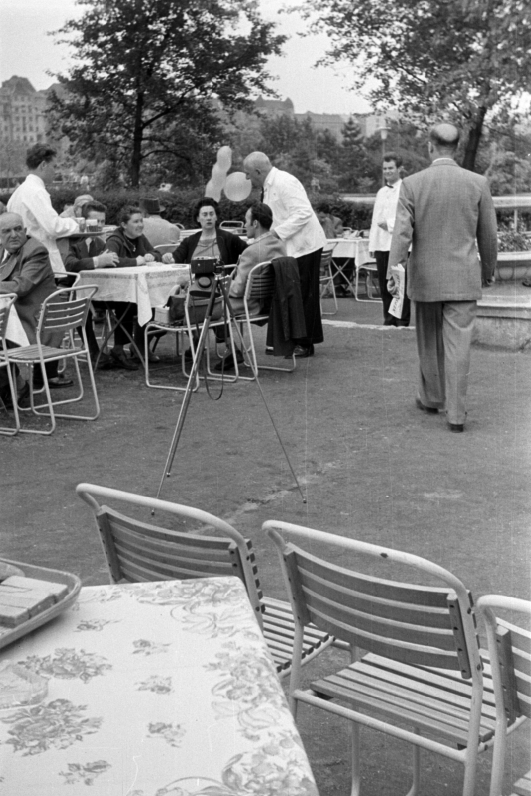 Magyarország, Margitsziget, Budapest, Casino., 1959, Barbjerik Ferenc, szék, felszolgáló, Fortepan #148553