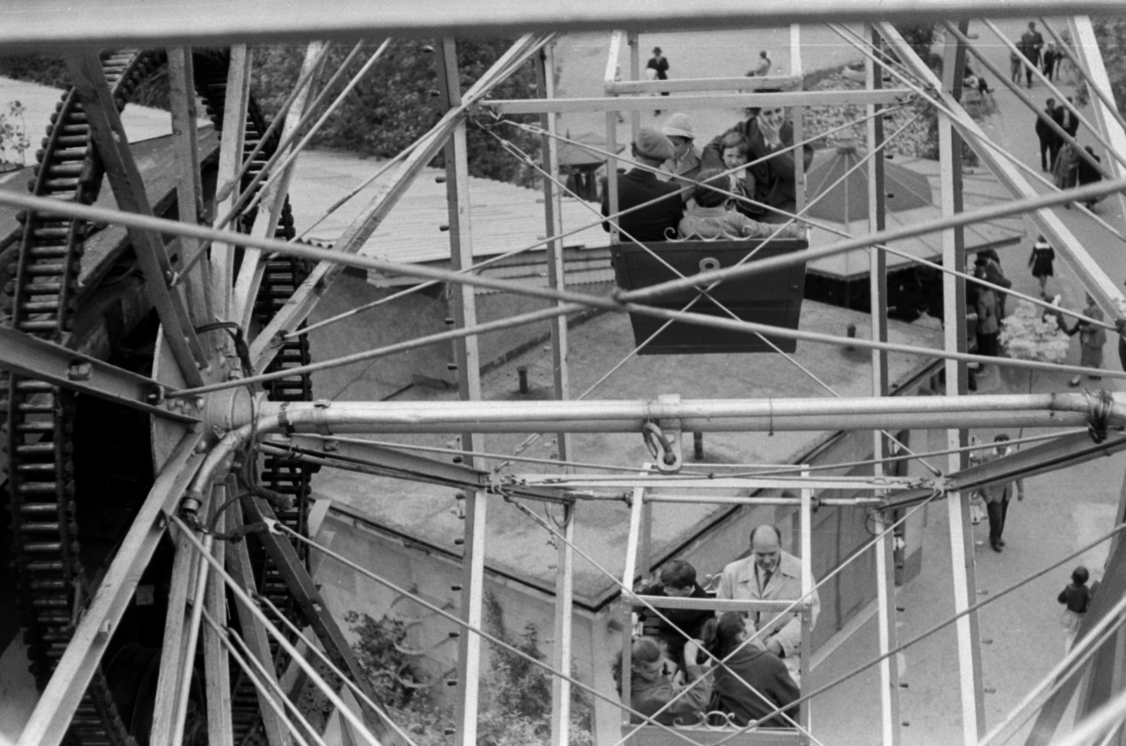 Hungary, Budapest XIV., óriáskerék., 1963, Barbjerik Ferenc, Budapest, steel structure, Fortepan #148687