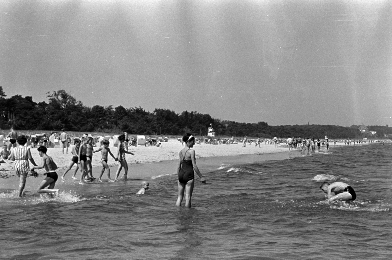 Németország, Rostock,Warnemünde, strand., 1964, Barbjerik Ferenc, NDK, Fortepan #148841