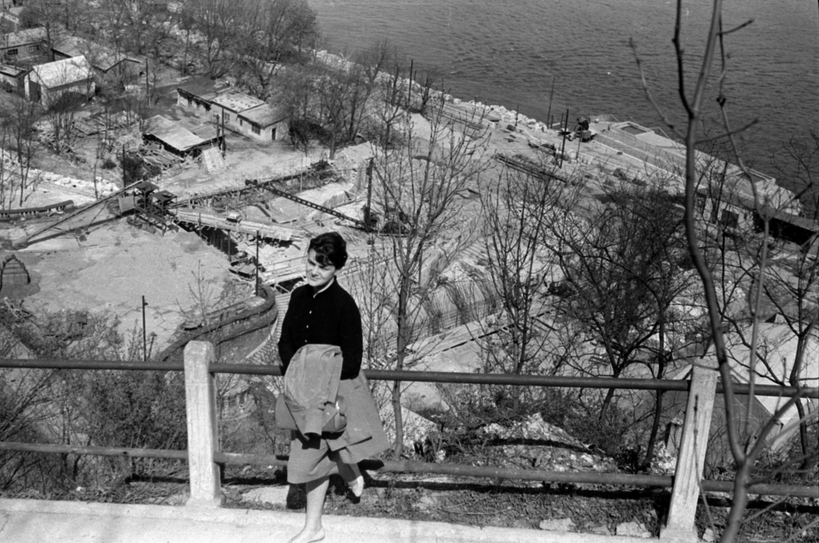 Magyarország, Gellérthegy, Budapest I., kilátás a Döbrentei térre., 1962, Fortepan/Album027, Budapest, Fortepan #148920