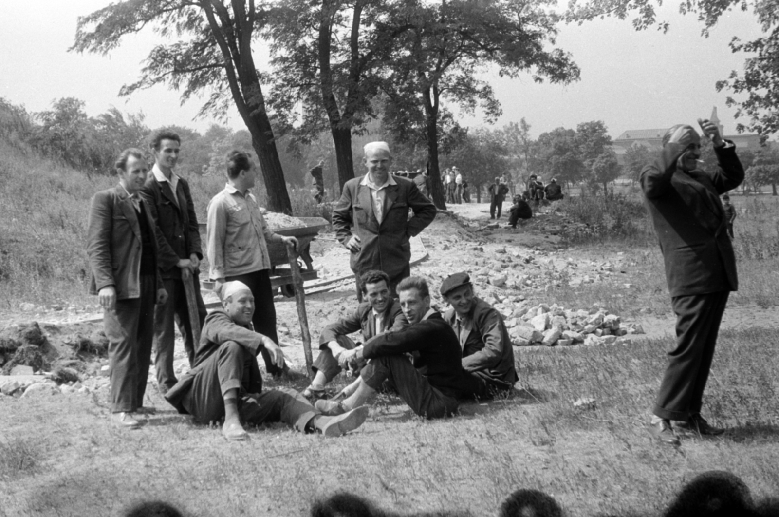 Hungary, People's Park, Budapest X., a terület feltöltése bontási törmelékkel., 1961, Fortepan/Album027, Budapest, Fortepan #148945