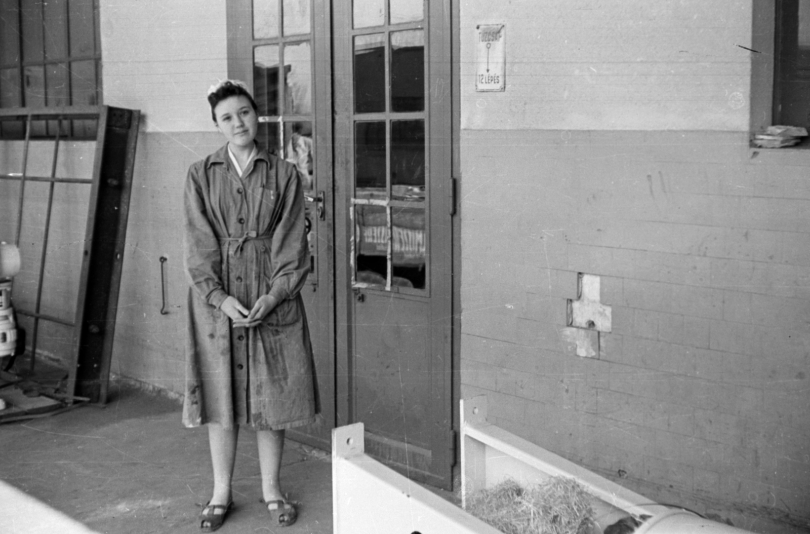 1958, Fortepan/Album027, overall, working woman, Fortepan #149026