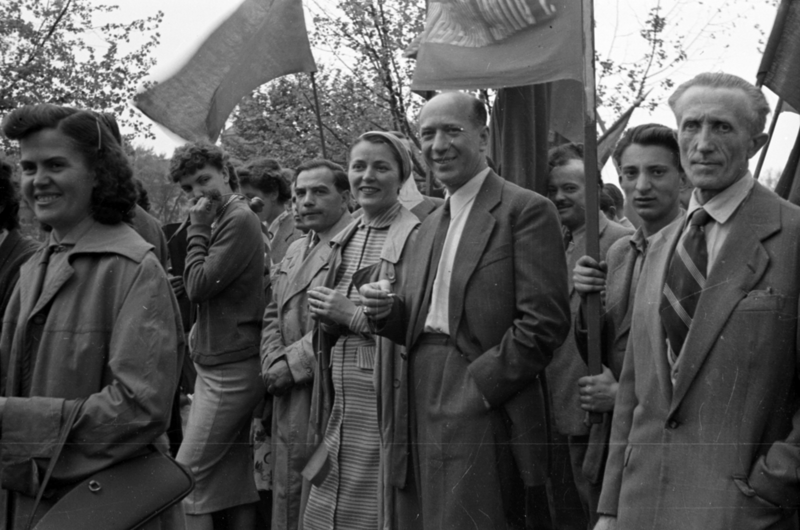 Hungary, Budapest XIV., május 1-i felvonulók., 1959, Fortepan/Album027, 1st of May parade, Budapest, Effects of the 1956 Revolution, Fortepan #149167