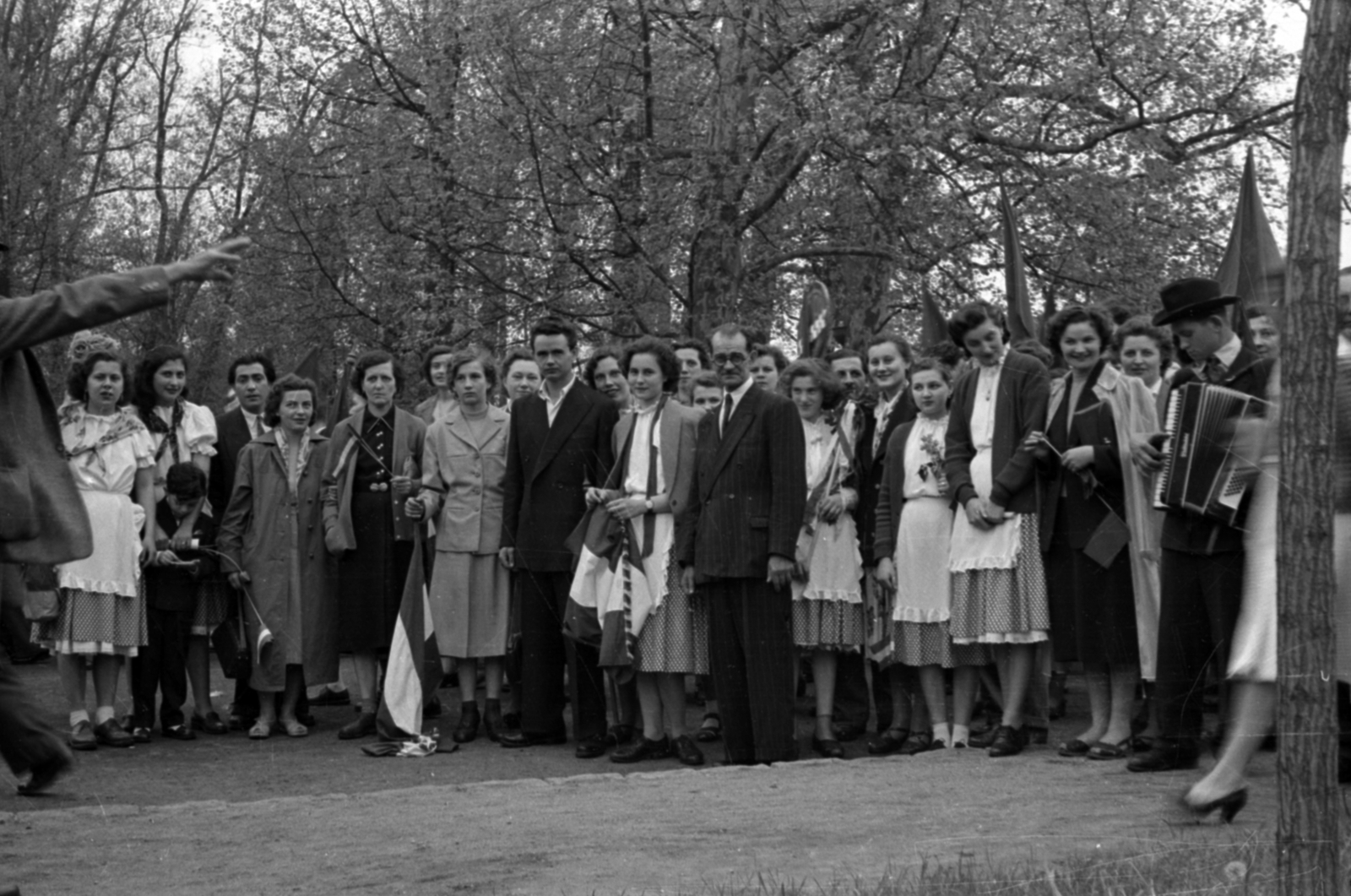 Hungary, Budapest XIV., május 1-i felvonulók., 1959, Fortepan/Album027, 1st of May parade, Budapest, Effects of the 1956 Revolution, Fortepan #149169
