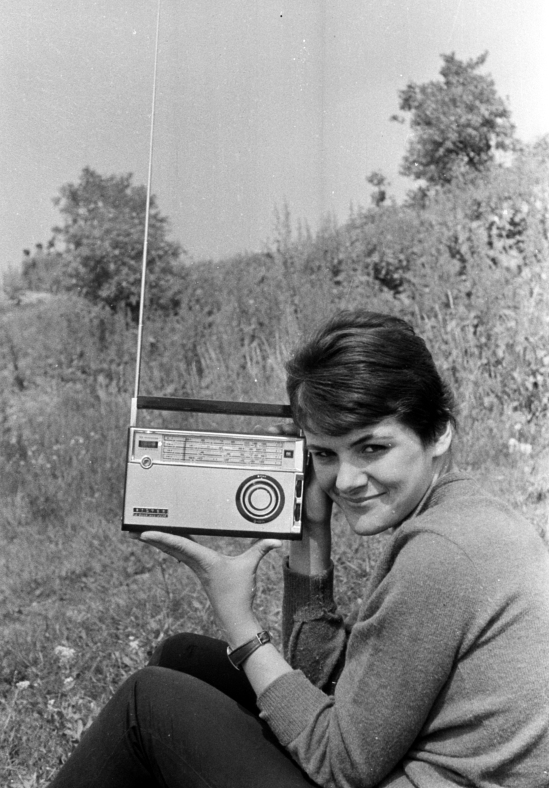 1962, Fortepan/Album027, portable radio, Fortepan #149250