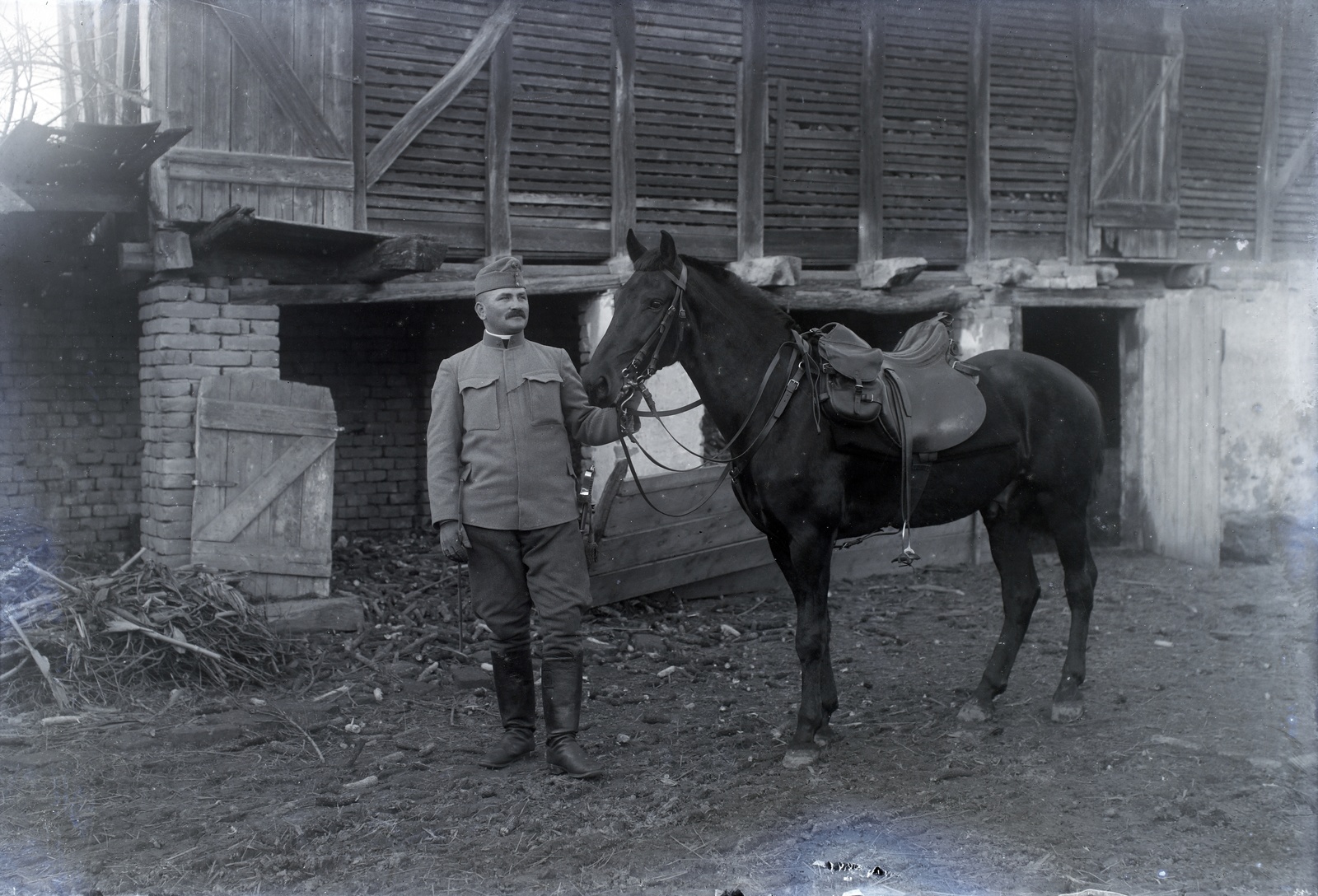 1916, Tóth Árpád, First World War, saddle, Fortepan #149407