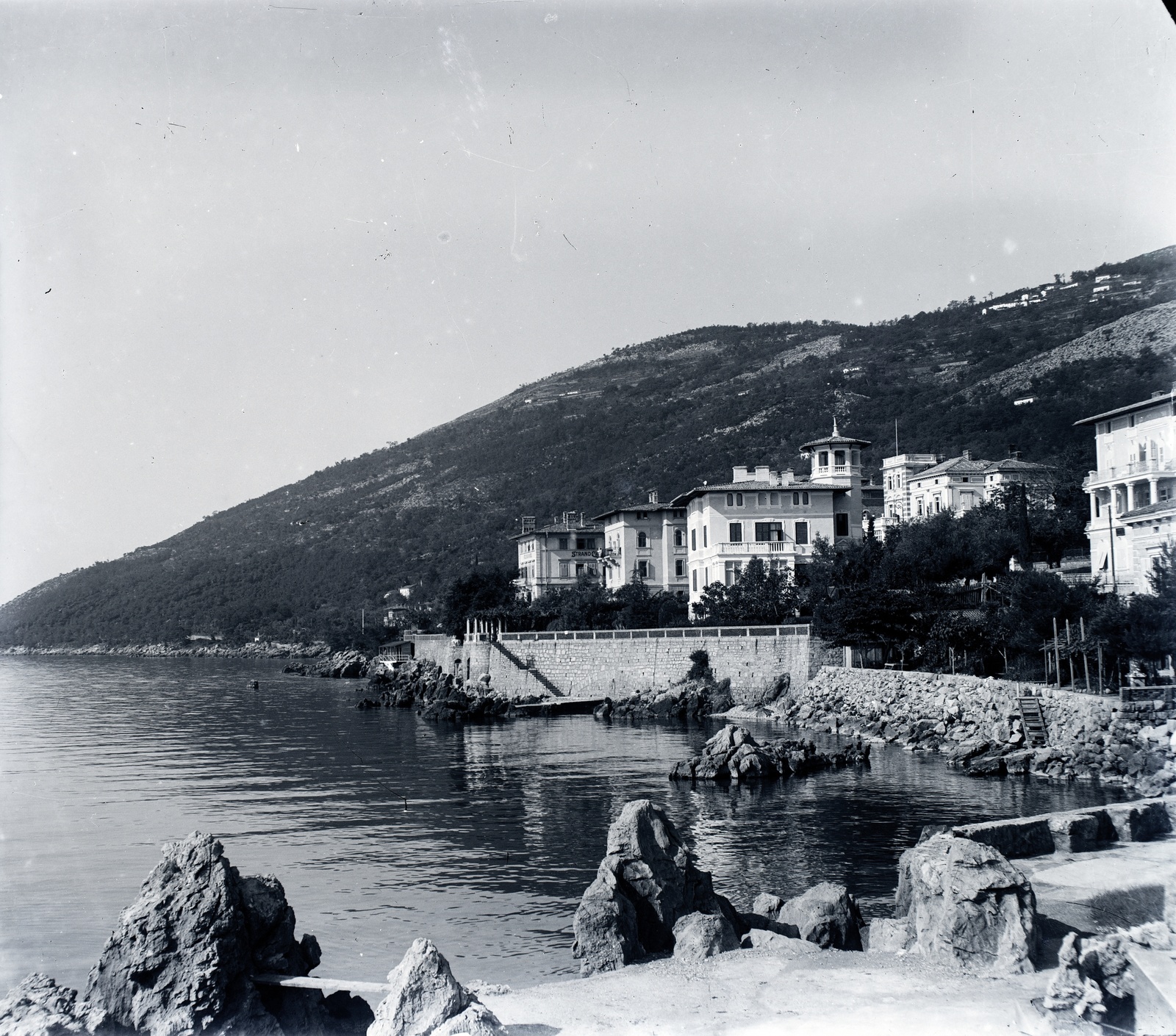 Horvátország,Adria, Lovran, tengerpart., 1918, Tóth Árpád, Fortepan #149458