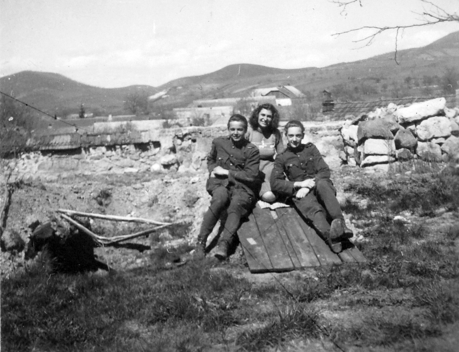 1944, Saly Noémi, mosoly, katona, fiatalság, Fortepan #14990