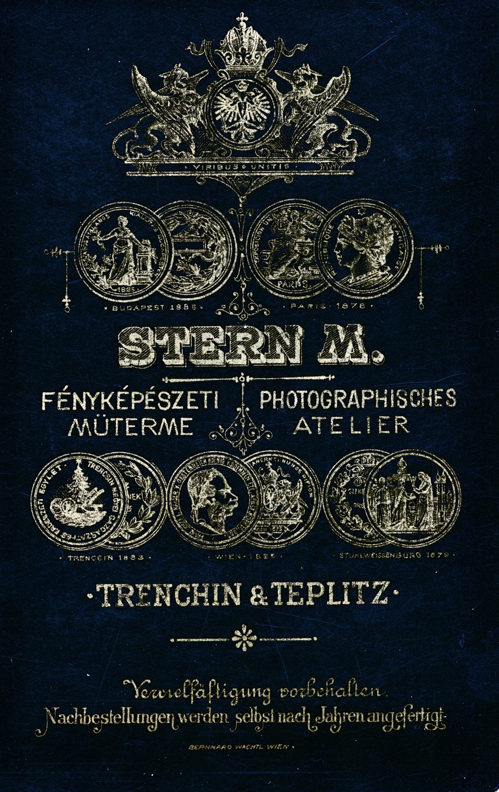 Czech Republik,Slovakia, Trenčín,Teplice, Stern Miksa fényképészeti műterme., 1900, Barna Imre, studio, photographer, verso, Fortepan #150045
