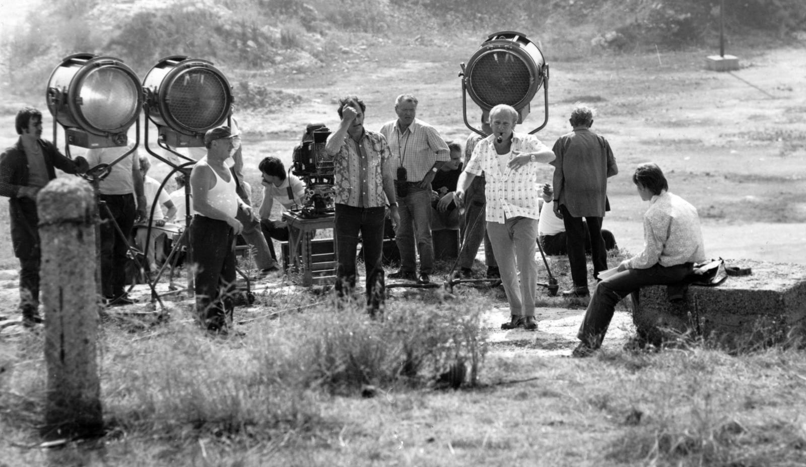 Hungary, a felvétel Az öreg című film forgatásakor készült, Tatabánya környékén., 1976, Révész György, filming, Fortepan #150186