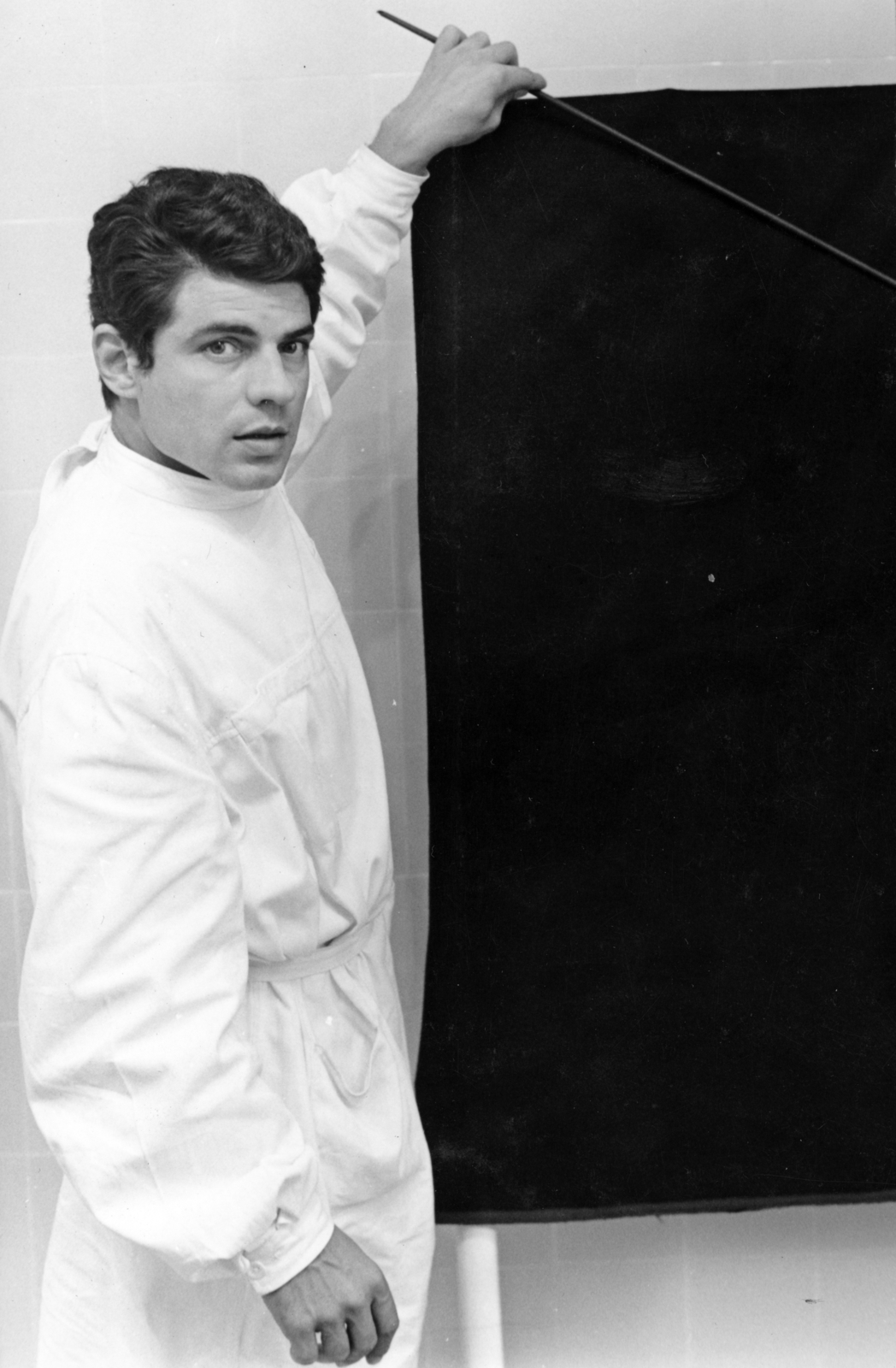 Hungary, az Utazás a koponyám körül című filmben szereplő színművész, Sztankay István a szemész tanársegéd szerepében., 1970, Révész György, actor, doctor, cloak, Fortepan #150291
