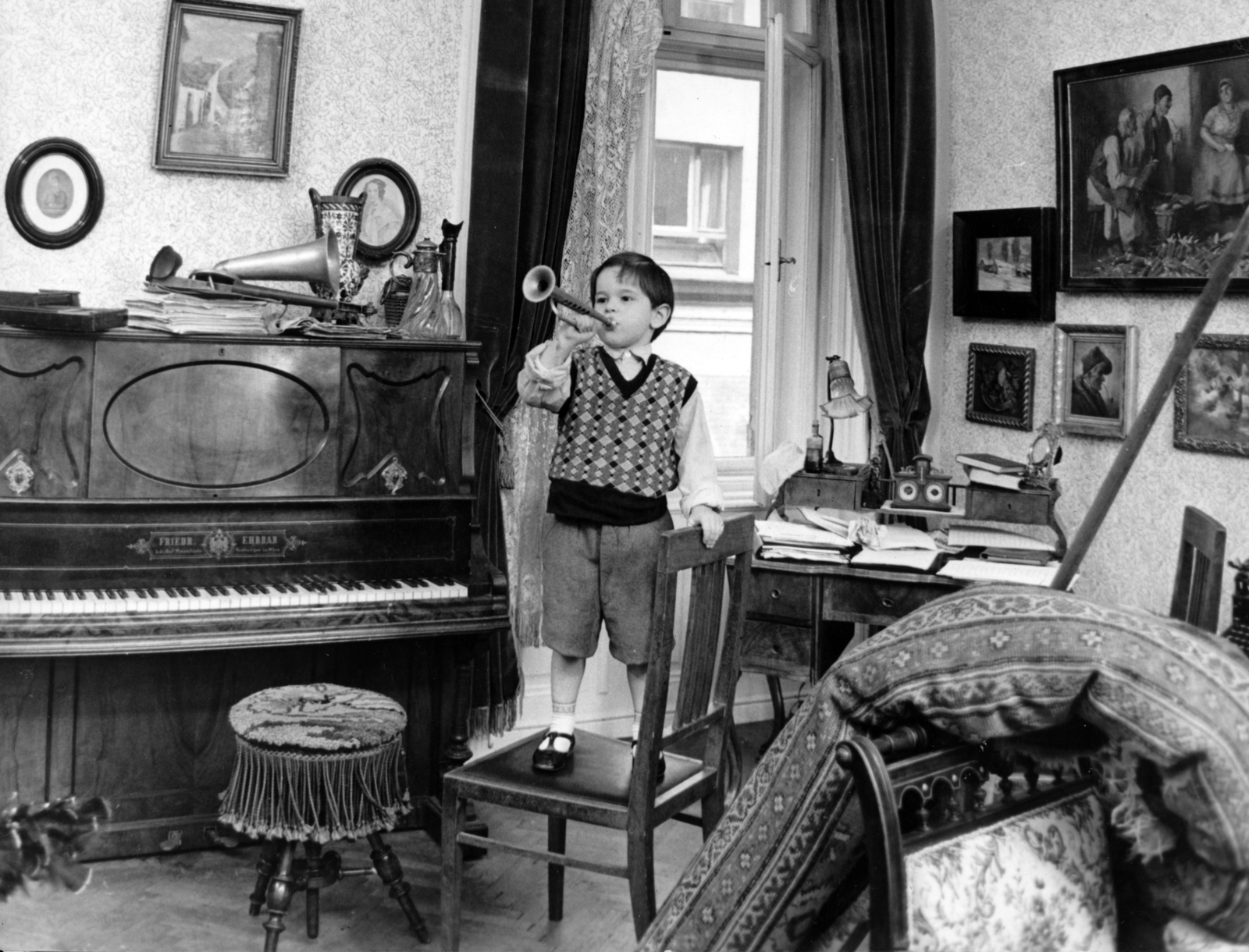 Hungary, az Utazás a koponyám körül film jelenetében, a gyermek Karinthy Frigyes szerepében, Hipki János., 1970, Révész György, Fortepan #150297