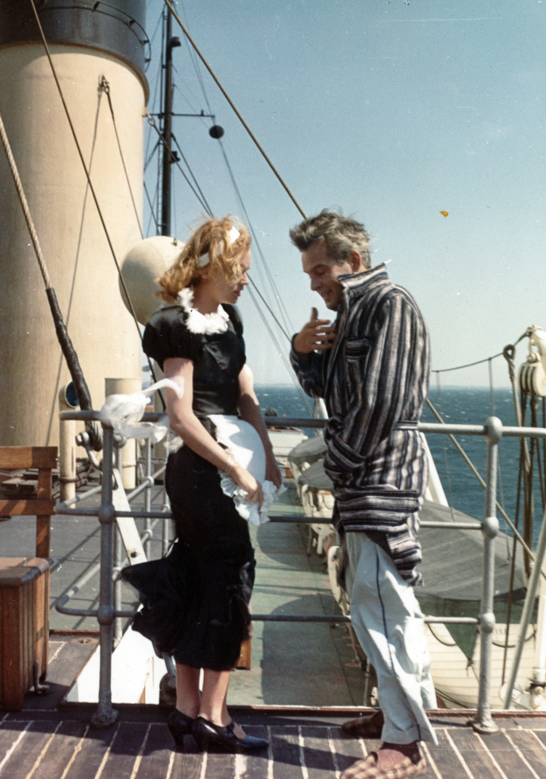 Sweden, Stockholm, az Utazás a koponyám körül című film jelenetében Anna Salström, szobalány a hajón., 1970, Révész György, colorful, Fortepan #150310