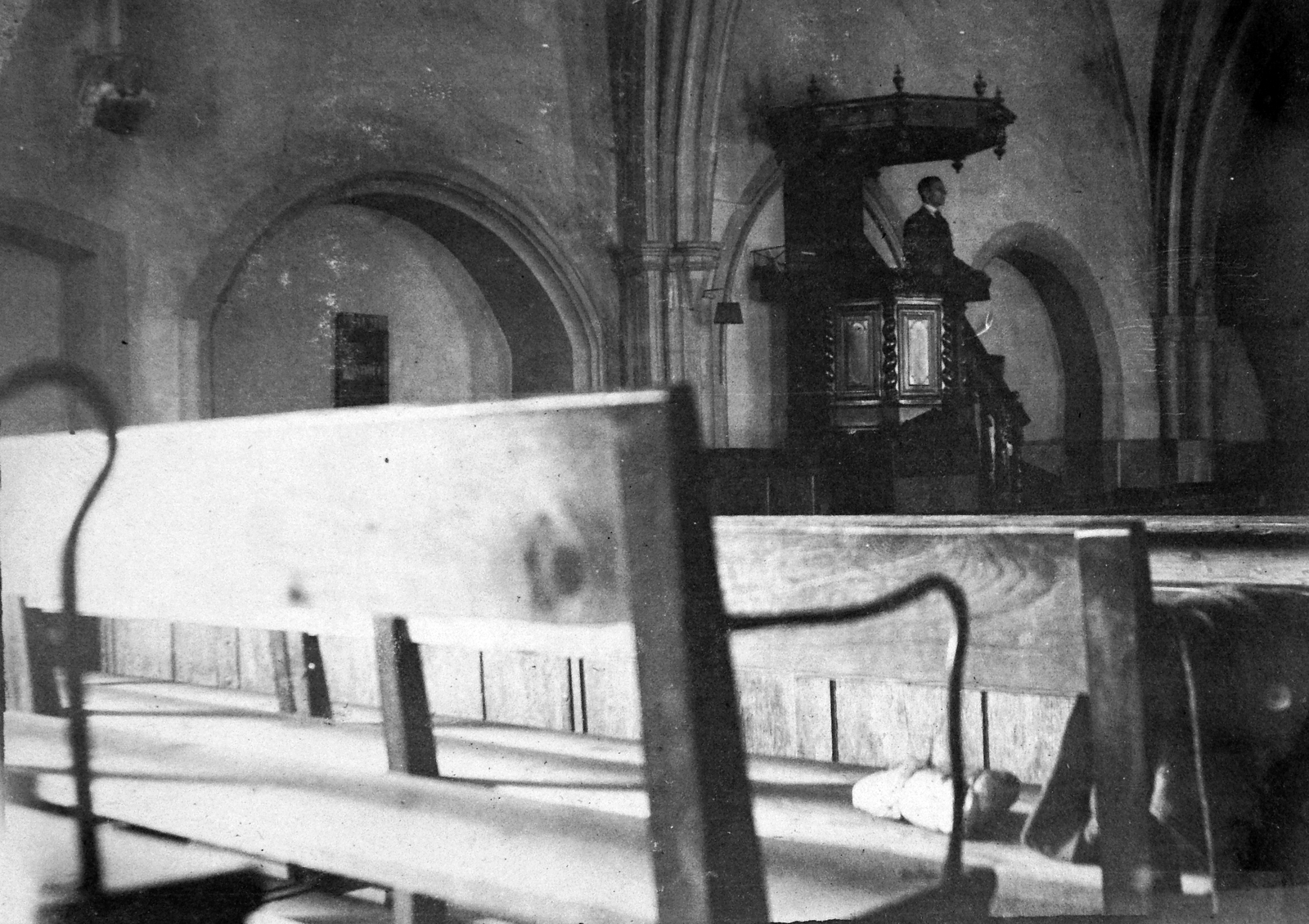 Switzerland, Geneva, Place de la Taconnerie, Kálvin Auditórium (Auditoire de Calvin, eredetileg Notre-Dame-la-Neuve kápolna)., 1922, Saly Noémi, church, pulpit, church interior, Fortepan #15036