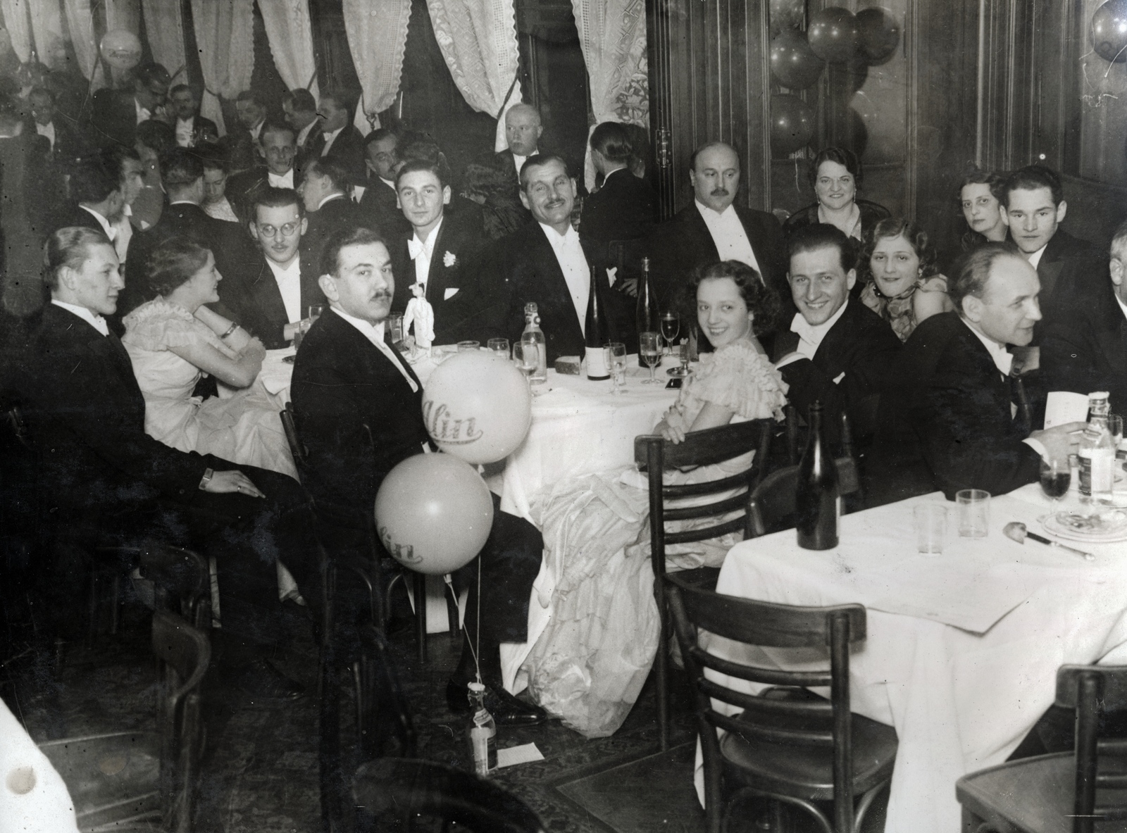 1936, Varga Csaba dr., asztaltársaság, bankett, Fortepan #150945