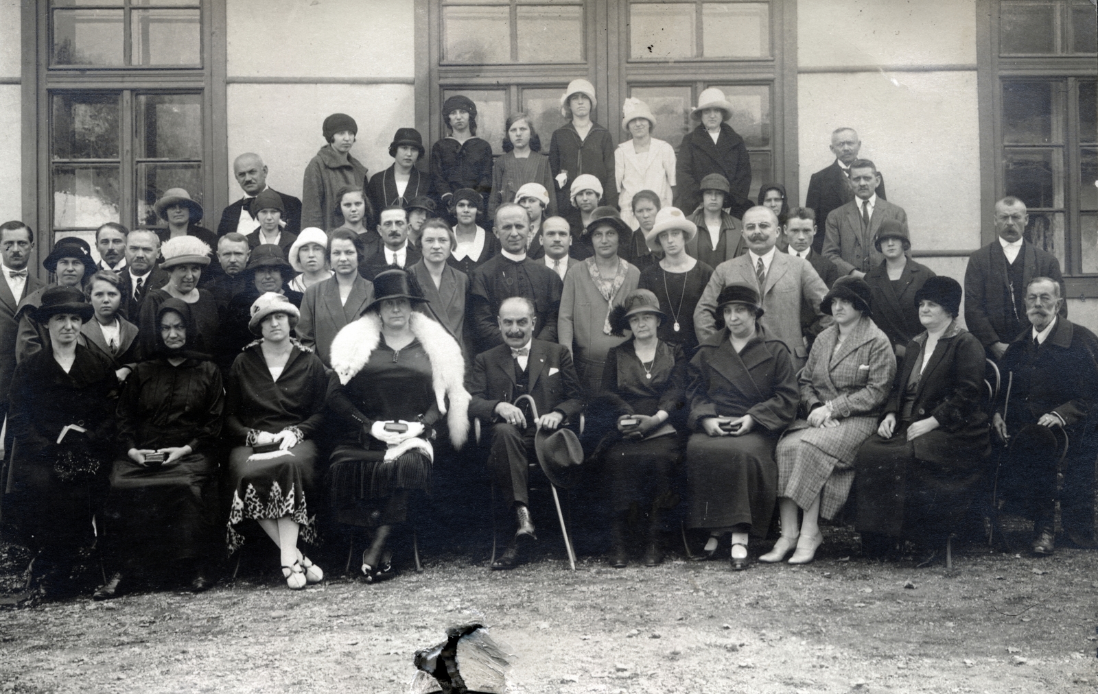 1932, Varga Csaba dr., tableau, fur, Fortepan #150965