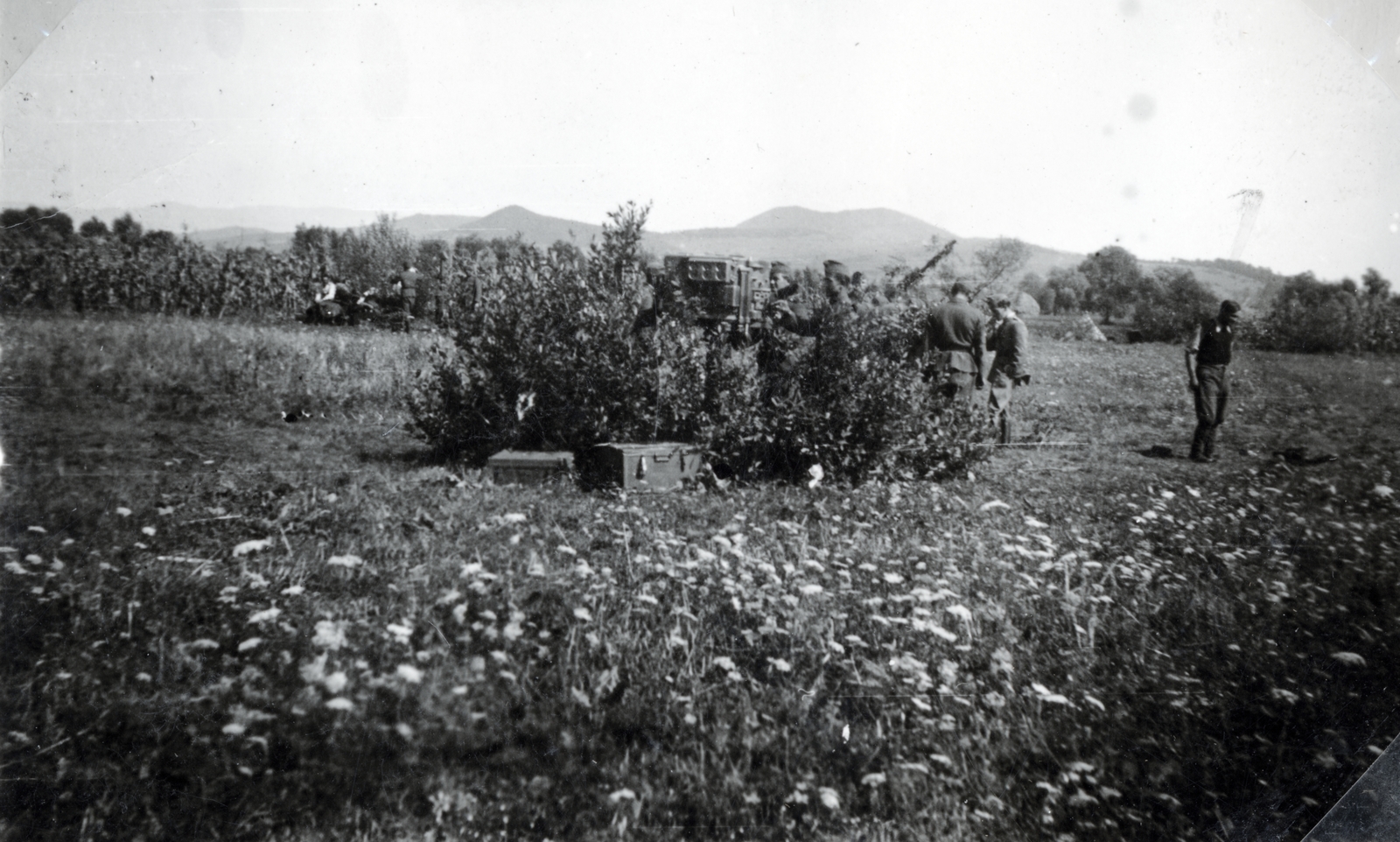 Romania,Transylvania, magyar légvédelmi üteg. A felvétel a magyar csapatok bevonulása idején készült., 1940, Varga Csaba dr., territorial gain, Gamma-brand, fire control equipment, air defense, Fortepan #151047