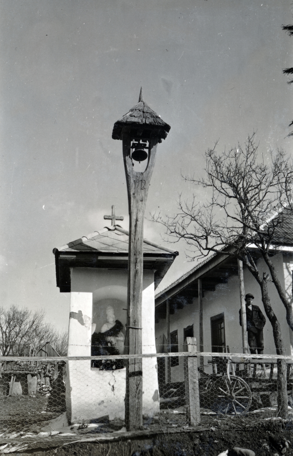 Hungary, Galyatető, Mátraszentimre, 1941, Kőszegi Anna, chariot, yoke, sacred monument, Fortepan #151097