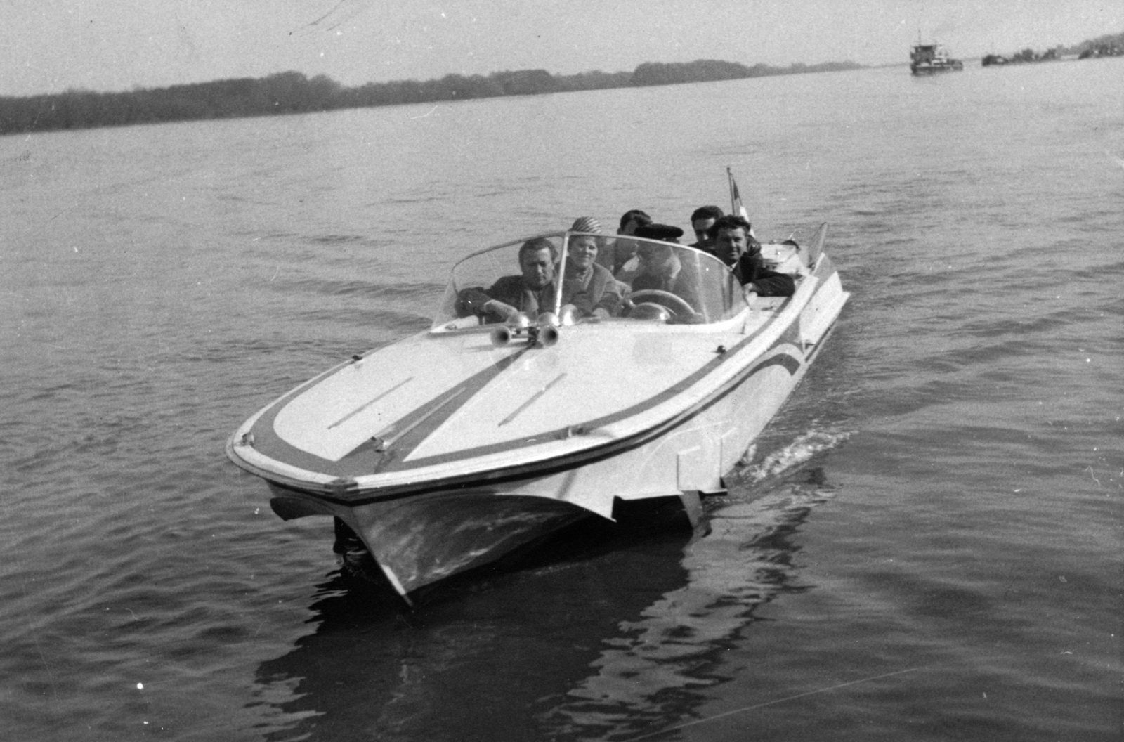 1963, Erdős Ferenc, motorboat, hydrofoil, Fortepan #151251