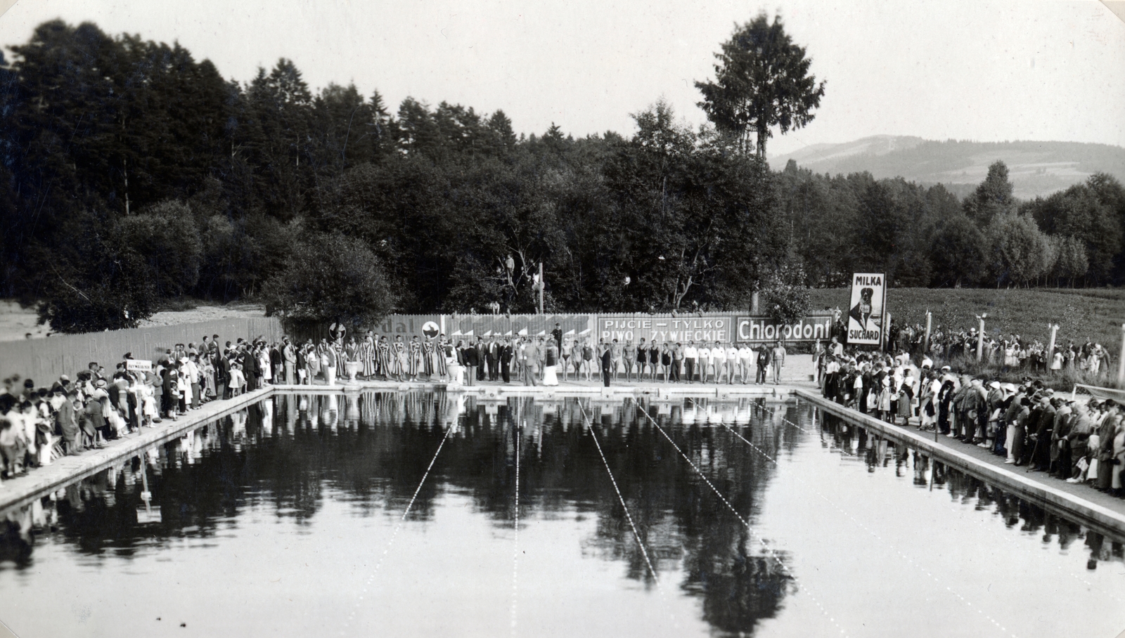 Poland, Rabka-Zdrój, 1934, Halmosi Sándor, pool, swimming pool, Fortepan #151294