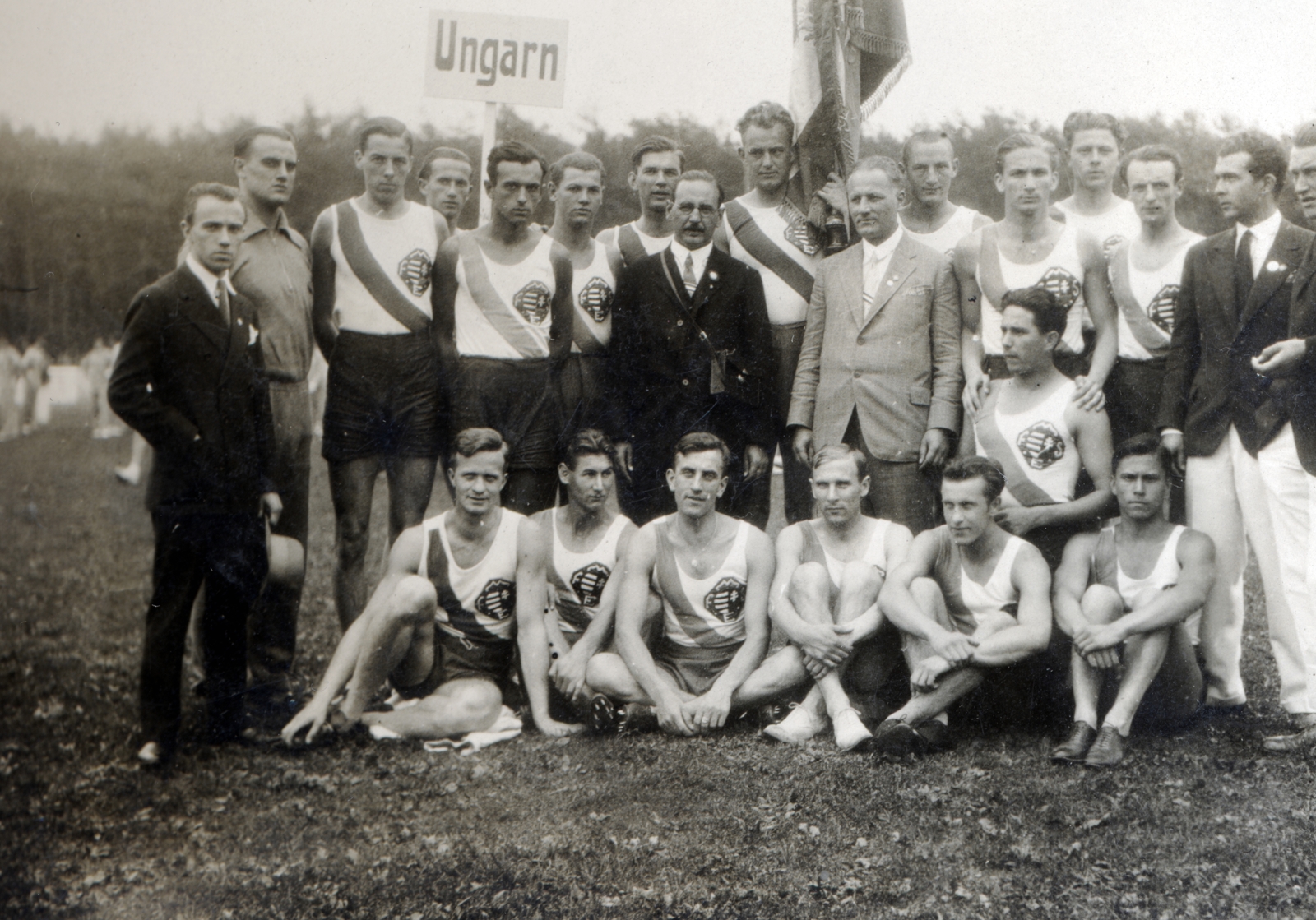 Germany, Darmstadt, Főiskolai Világbajnokság, magyar sportolók., 1930, Halmosi Sándor, tableau, Fortepan #151340