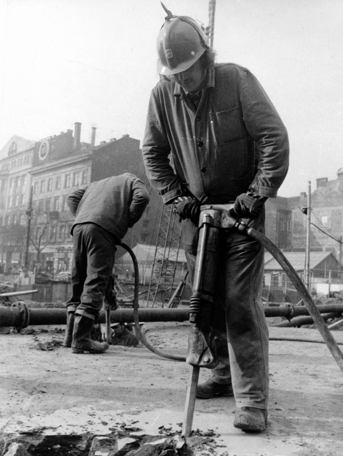 Magyarország, Budapest V., Kálvin tér az aluljáró építése idején., 1974, Záray Péter, Budapest, Fortepan #151530