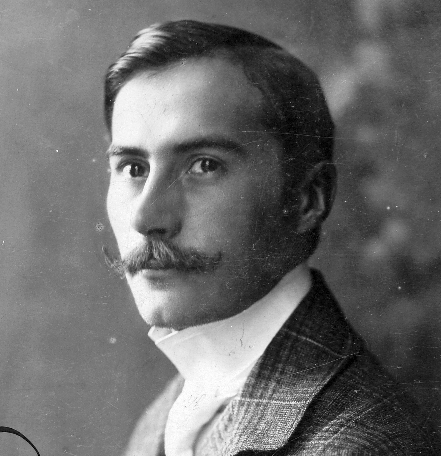 Hungary, Róka Gyula tánctanár, a magyar társastánc-oktatás és tánctanár-képzés egyik úttörője., 1902, Saly Noémi, portrait, moustache, man, Fortepan #15154