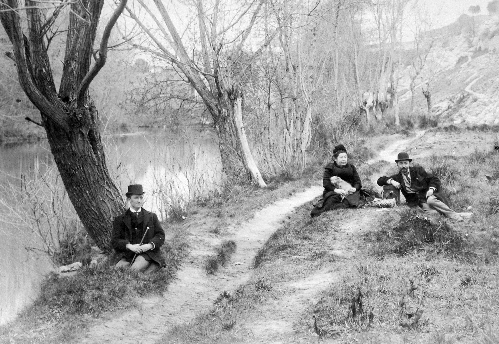 1905, Saly Noémi, excursion, tableau, shore, Fortepan #15158