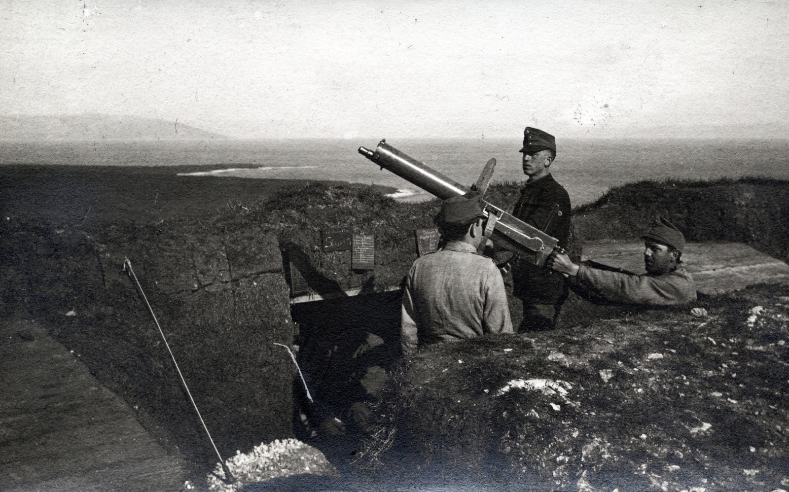Croatia, Šišan, Monte della Madonna., 1914, Tarbay Júlia, machine gun, Fortepan #151692