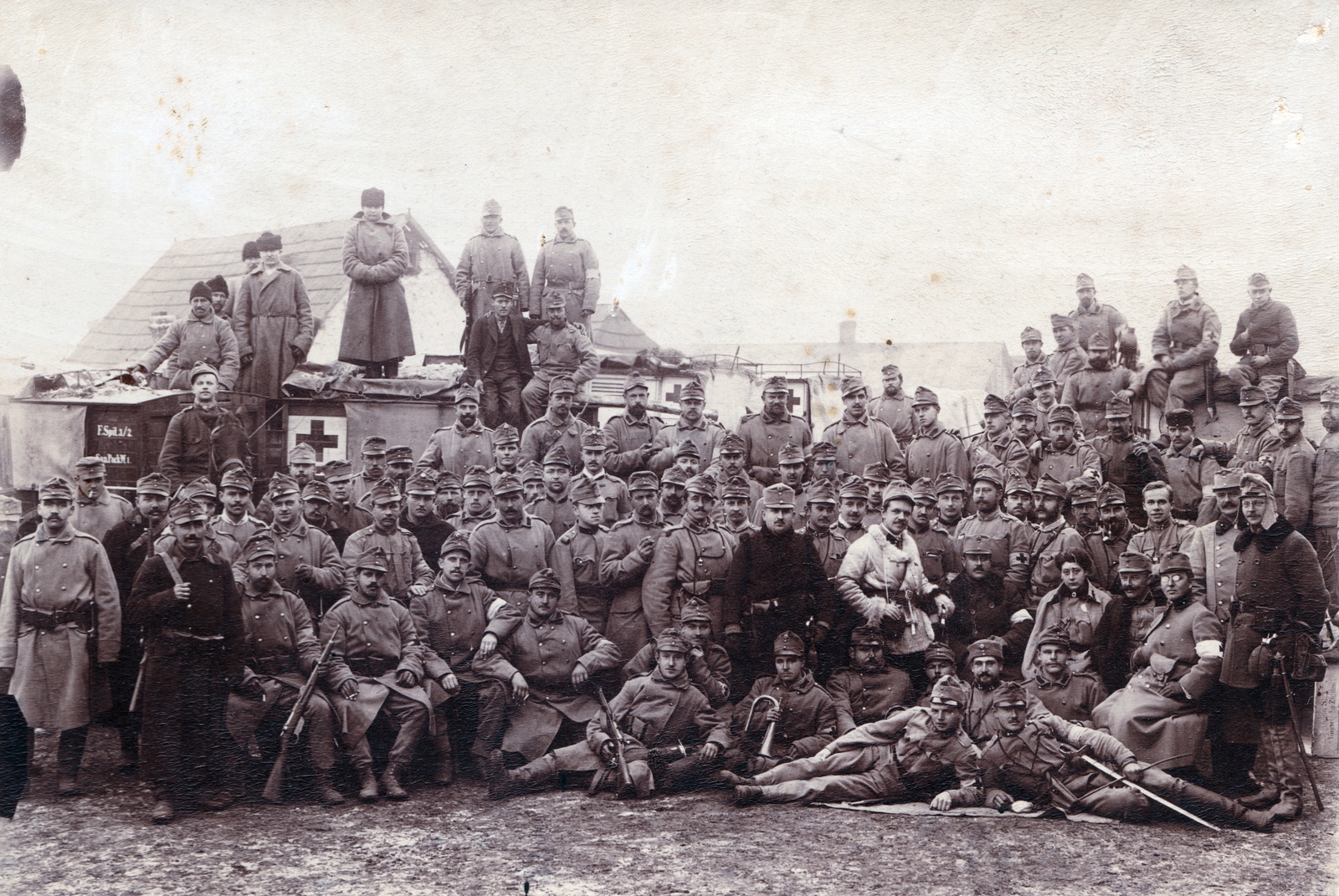 1914, Bozzai András, első világháború, katona, felcser, csoportkép, Fortepan #151807
