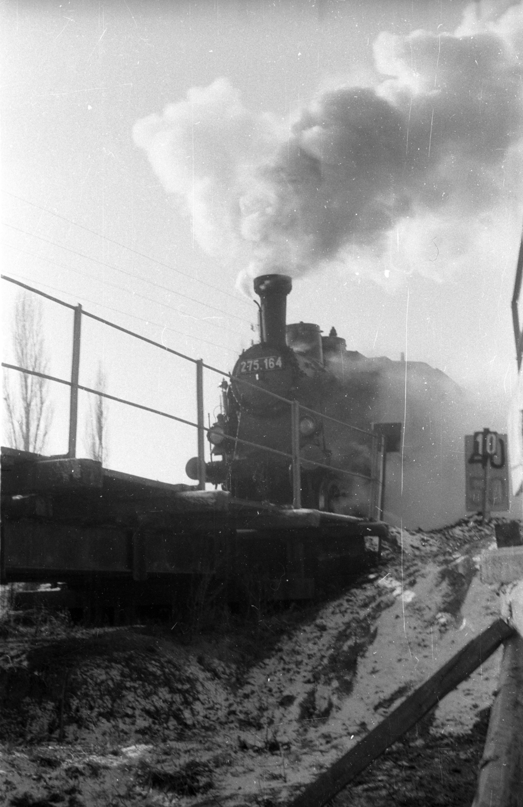 1968, Ebner, steam locomotive, MÁV 275 series, Fortepan #151830