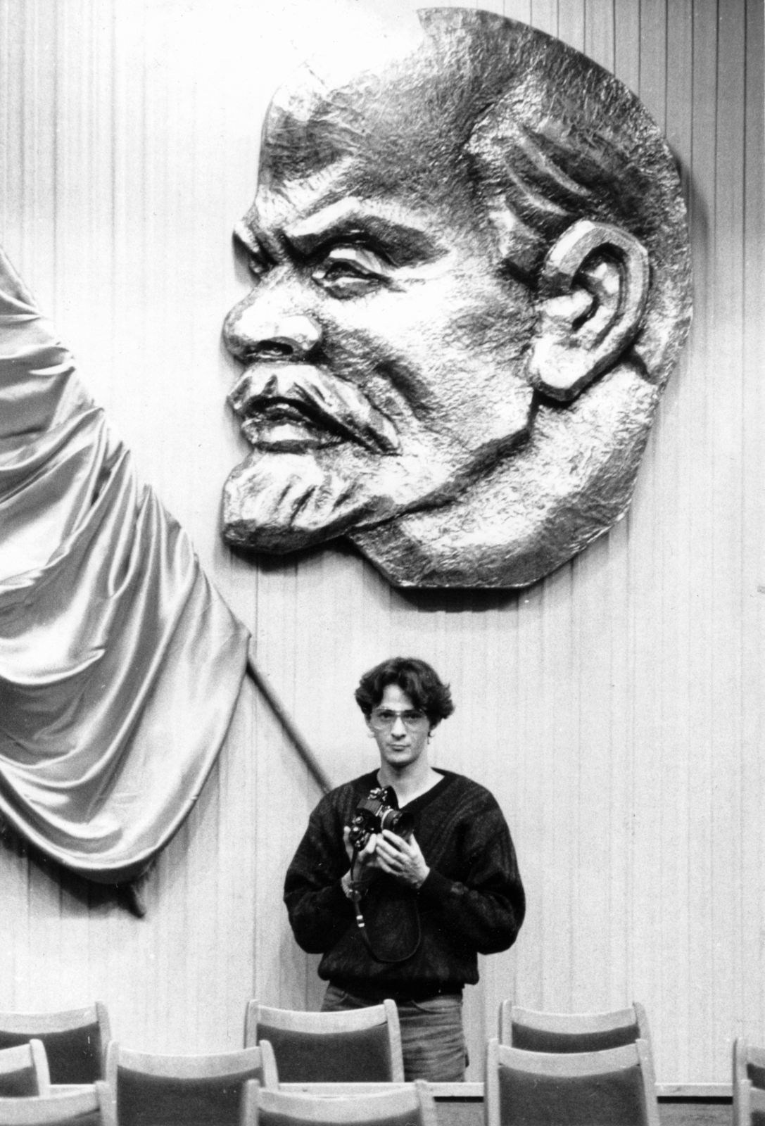 1989, Szigetváry Zsolt, Lenin-portrayal, Fortepan #151903