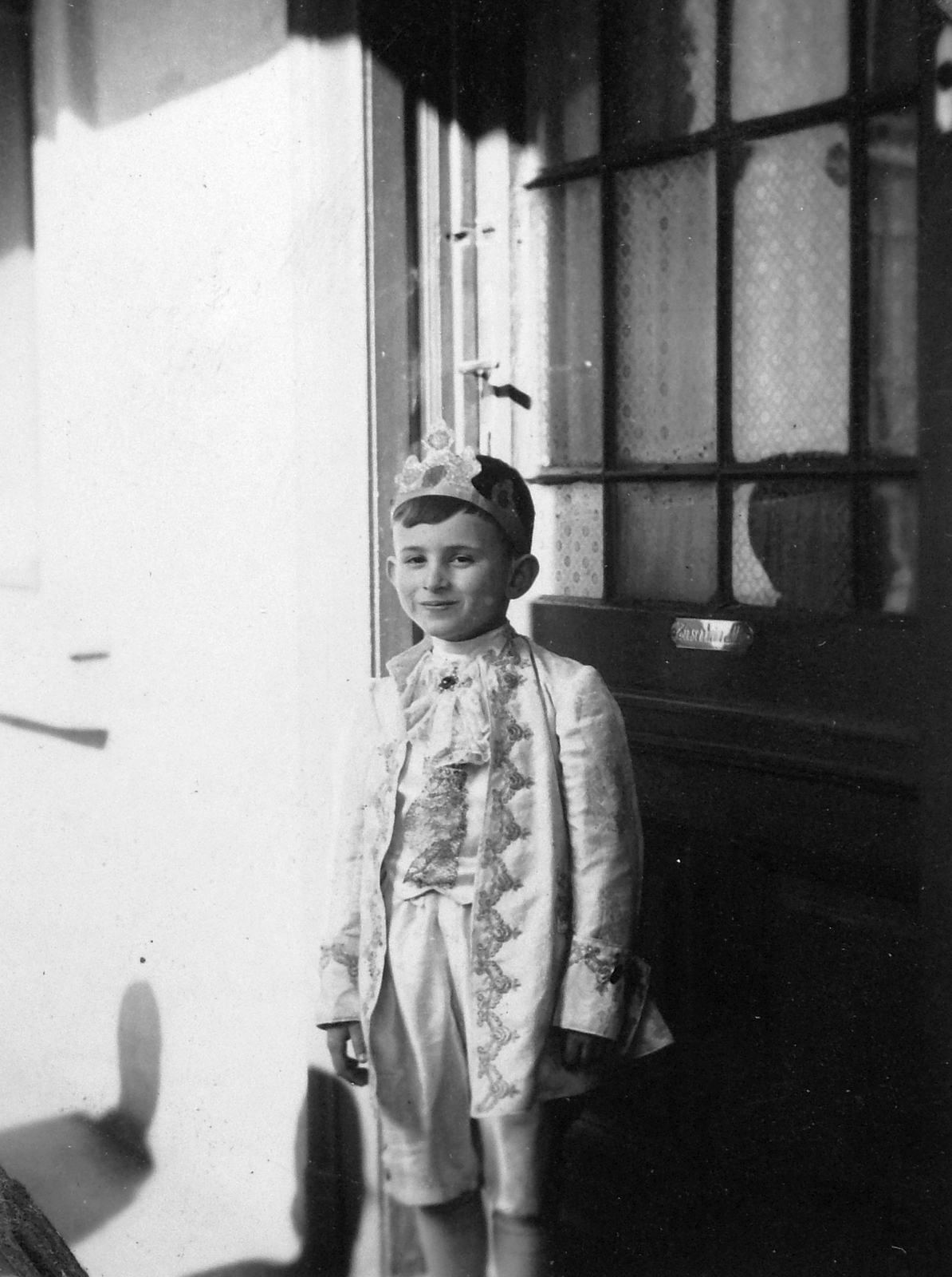 1937, Saly Noémi, corridor, entrance, crown, Fortepan #15197